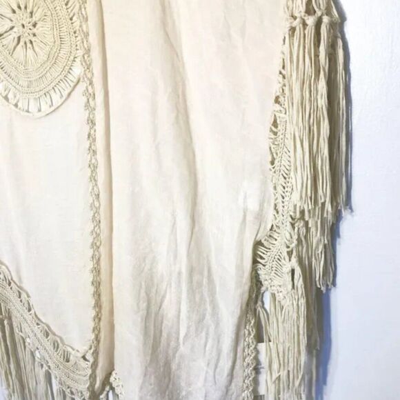 NWT Everleigh Macrame Vest Ivory BOHO Small - Picture 7 of 14